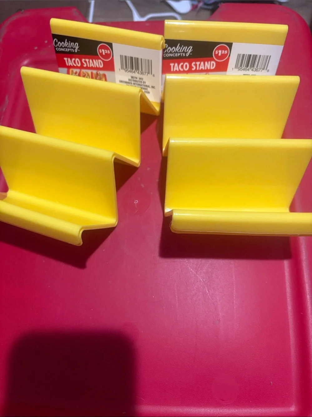 Yellow Taco Stand - Set of 4